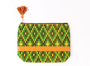 Handwoven purse upcycled