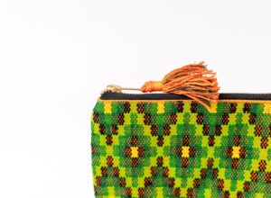Green and yellow purse