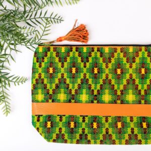 Grren and yellow purse