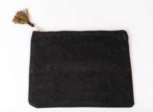 Mali purse in handwoven fabric and cotton canvas (Upcycled) - Image 6