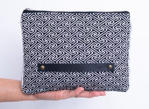 Black and white clutch