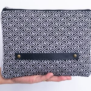 Black and white clutch