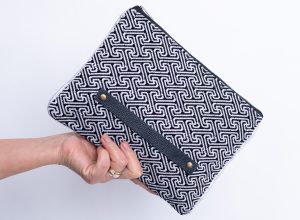 Black and white clutch