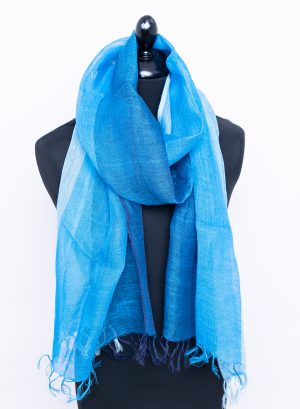 Blue linen in range of blue