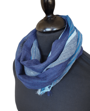 Skinny Men's linen scarves | Women's small linen scarves| Unisex Pure Linen neck scarves - Image 2
