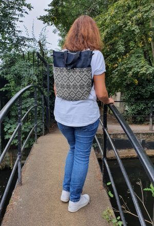 Convertible bag worn as a backpack