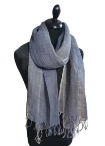 Grey Linen scarf