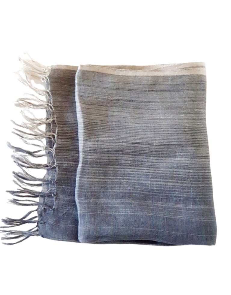 Grey Linen Scarf Unisex ENFAIR