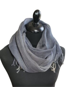 Grey Linen Scarf
