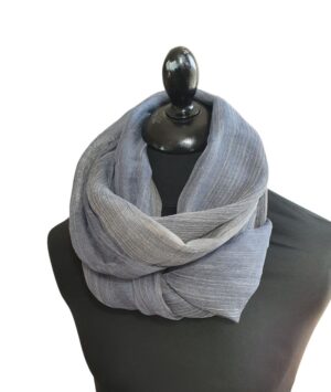 Grey linen scarf