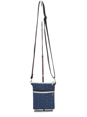 blue small crossbody bag