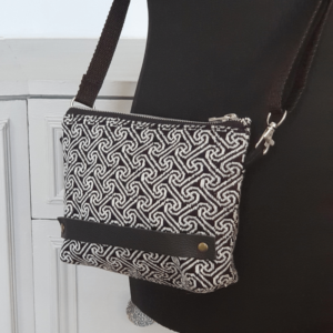 Black and white mini crossbody bag