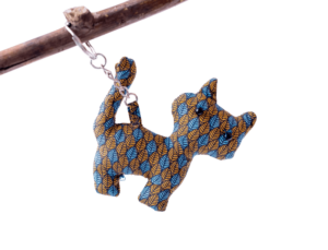 Fabric Cat Keyring