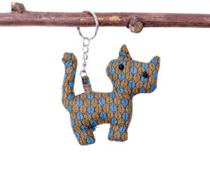Fabric Cat keyring