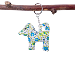 Fabric dog keyring