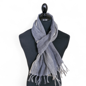 Grey Linen Scarf
