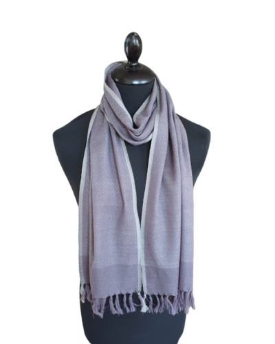 Grey Merino Wool Scarf For Men
