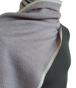 Grey Merino Wool Scarf For Men - Image 2