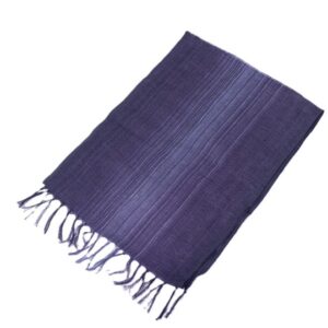 Anthracite grey linen scarf